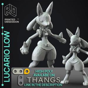 Lucario – Low Poly – Pokemon – Fan Art