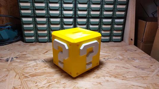Super Mario Question Block - Secret box + Piggy bank + Container   