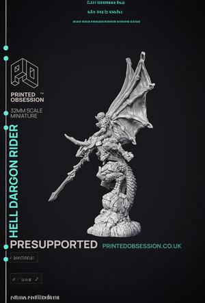Dragon Rider – Large Dragon – PRESUPPORTED – Hell Hath No Fury – 32mm Scale