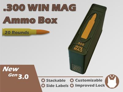 Ammo Storage Box .300 WIN MAG 20 Round