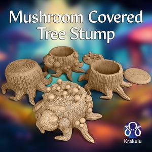 Mushroom Covered Tree Stump