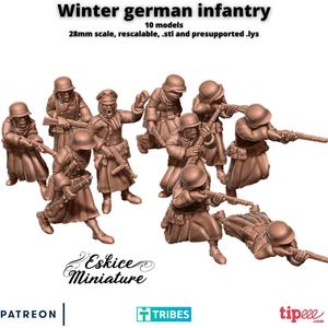 Winter german squad – 28mm