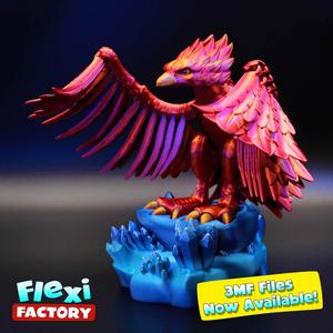 Public Release: Flexi Factory Print-in-place Phoenix with 3mf included!