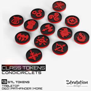 Class Tokens for CondiCirclets – 13 Class Tokens