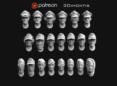 german soldiers ww2 heads