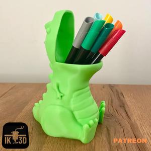CHUBBY T-REX DINO PENCIL HOLDER EASY PRINT