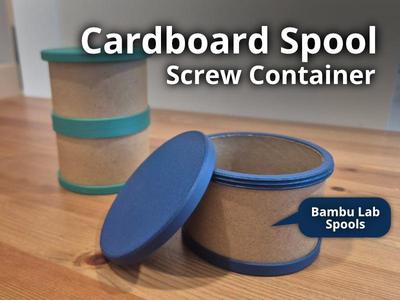 Bambu Cardboard Spool Screw Container