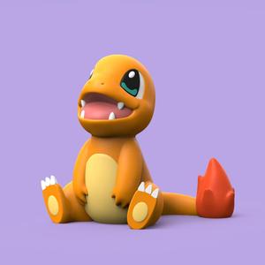 Chibi Charmander (Easy Print No Supports)
