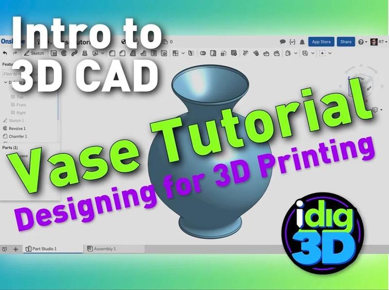 Vase Tutorial – Intro to CAD for 3D printing
