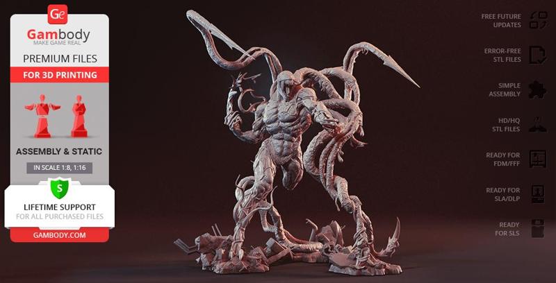 Carnage 3D Printing Figurine | Assembly