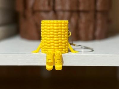 Corn Man Keychain-Pill Box