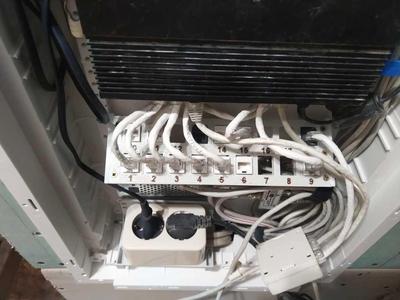 Keystone (RJ45) patch panel for ABB UK600 series media enclosure