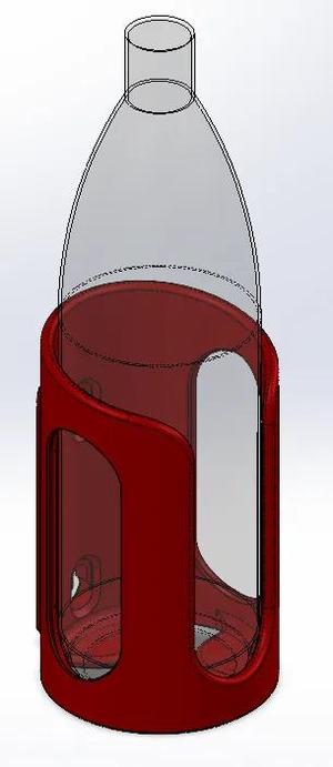 Fahrrad Flaschenhalter für 0,5l Flasche / Bicycle bottle holder for 0.5 litre bottle