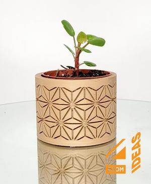 Succulent Planter Japanese Style – Hemp Leaves/Asanoha V2