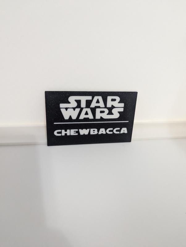 Chewbacca Multicolor Nameplates