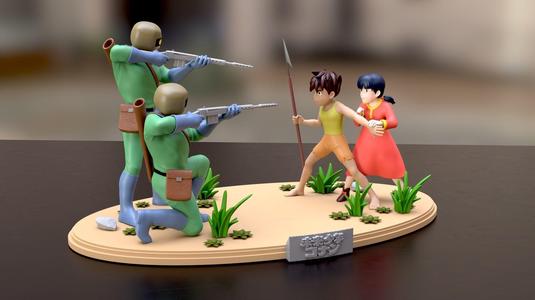 Adnane Wa Lina Conan Future Boy diorama