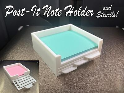 Holder for Post-It Notes – Stencils Included