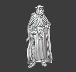 Medieval brother knight with scroll