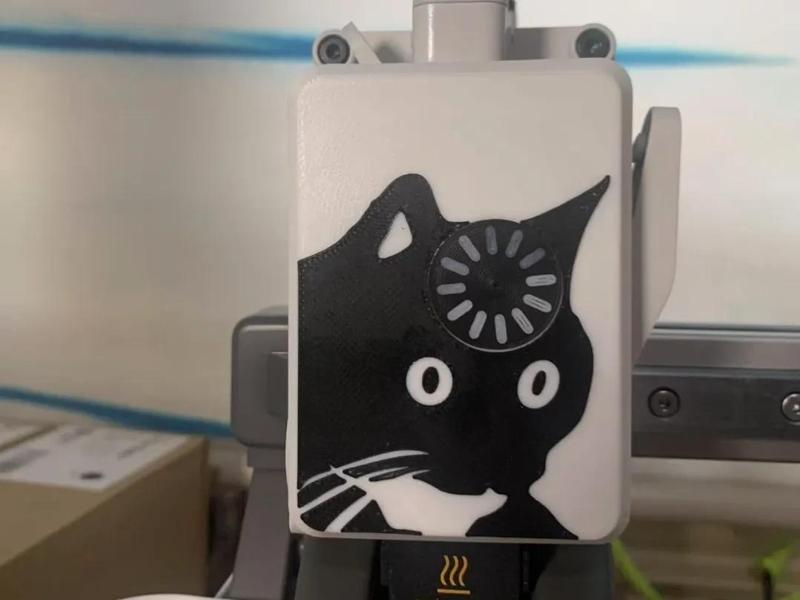 Confused cat meme cover of A1/A1mini extruder