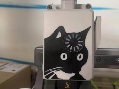 Confused cat meme cover of A1/A1mini extruder