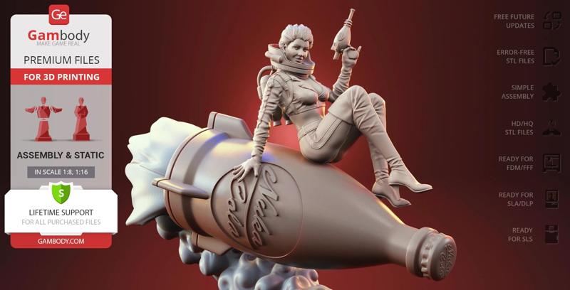 Nuka-Girl STL files for 3D Printing | Assembly Model