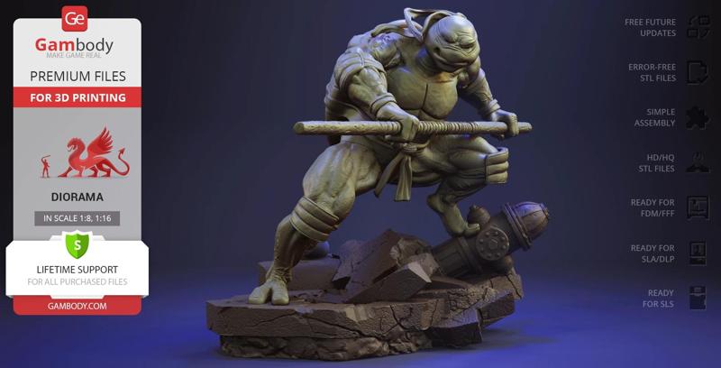 Donatello TMNT STL files for 3D Printing | Assembly Model