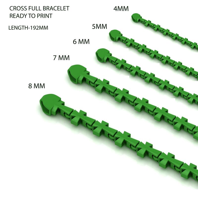 5 SET Top Selling Jesus Cross 3D Ready to Print Bracelet 3D Model Collection
