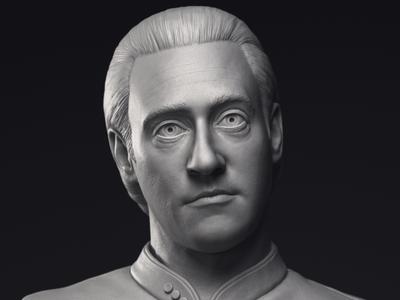Brent Spiner as Lt Commander Data bust Printable 3D Model