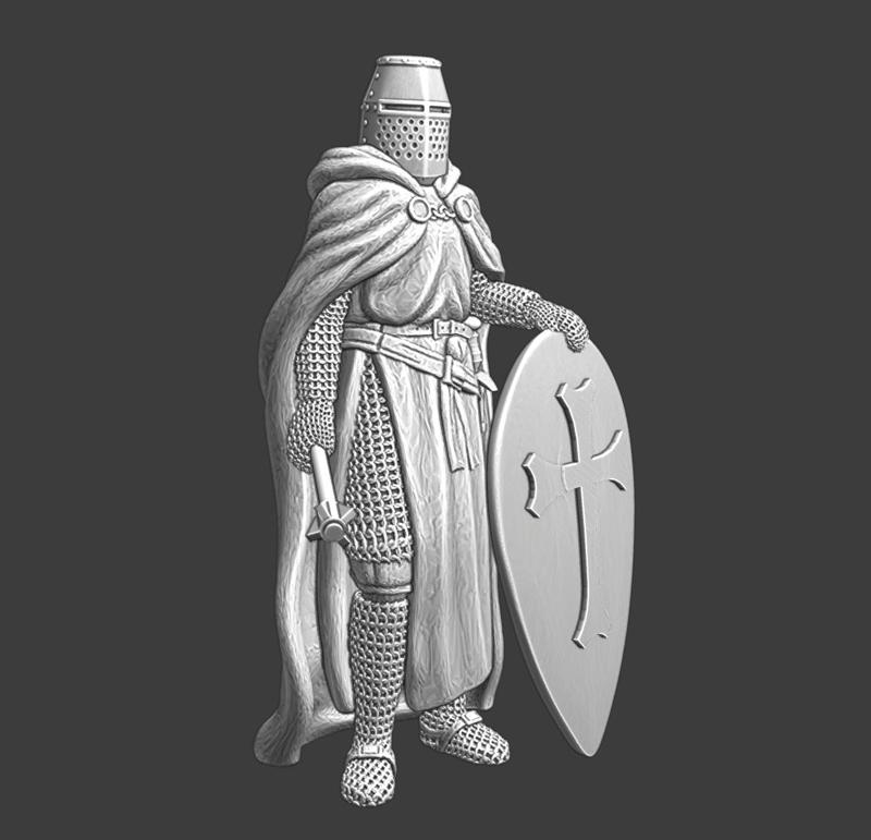 Medieval knight with cape