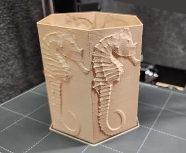 Seahorse Fossil Vase Mode
