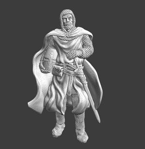 Medieval Order knight with cape