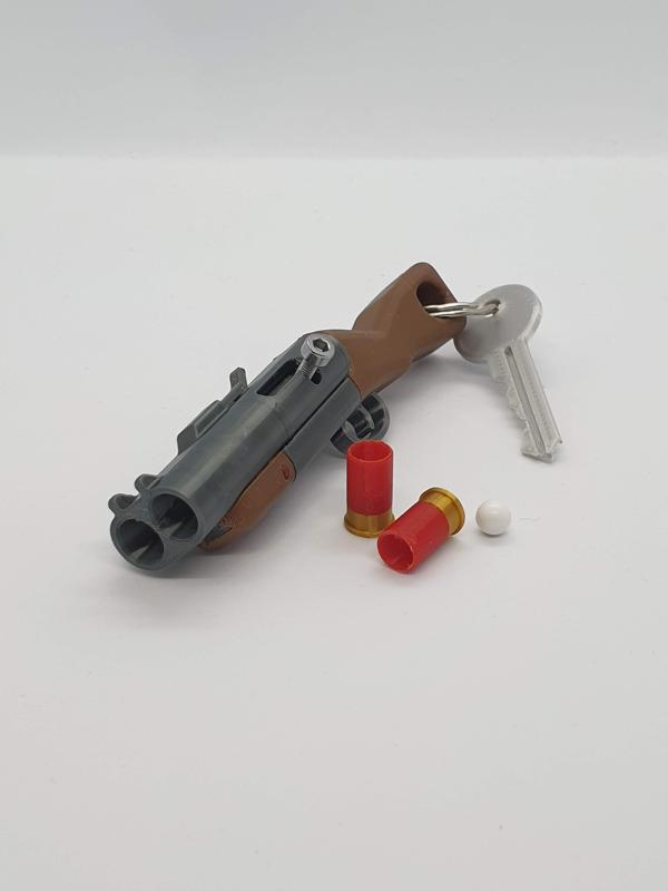 Break Action Shotgun Keychain — Functional Blaster Toy