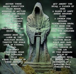 Wargaming cenic hooded statue with sword