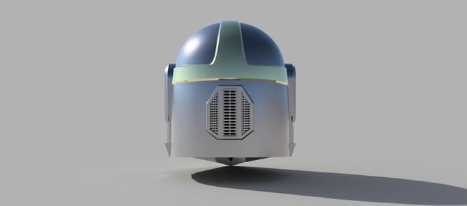 The Crusader: Custom made Mandalorian Helmet STL File (3D Print File)