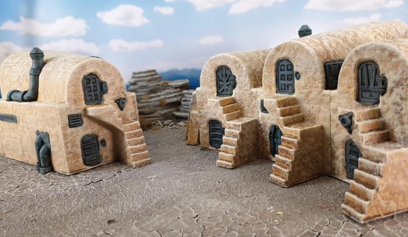 Desert scifi village