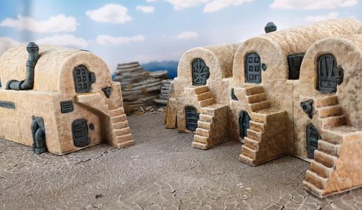 Desert scifi village