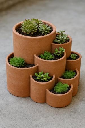 Modern Tiered Planter Vase