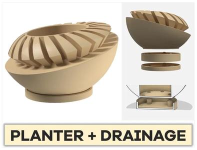 Vase – Flower Pot with Drainage Function – Vase with Variable Height Stand. Printable Vase