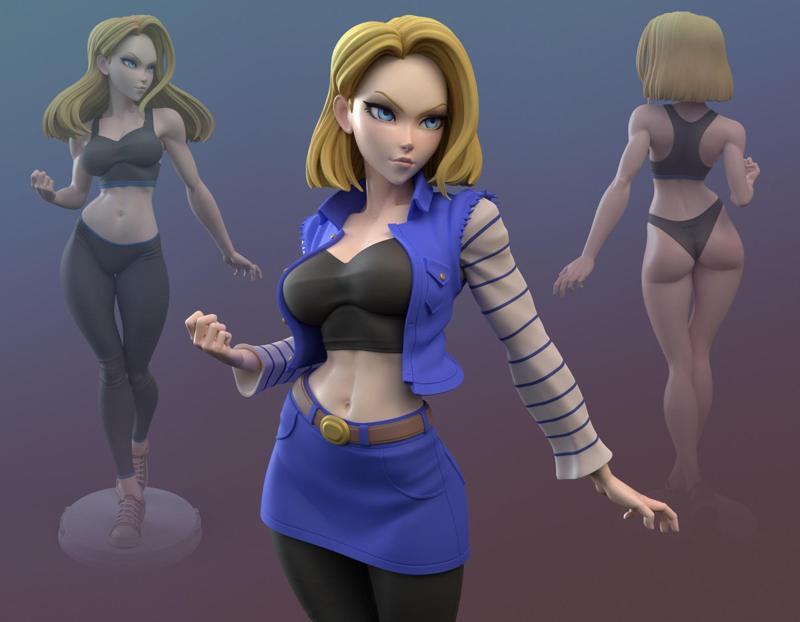 Android 18 Dragon Ball Z Multi Version STL SFW NSFW