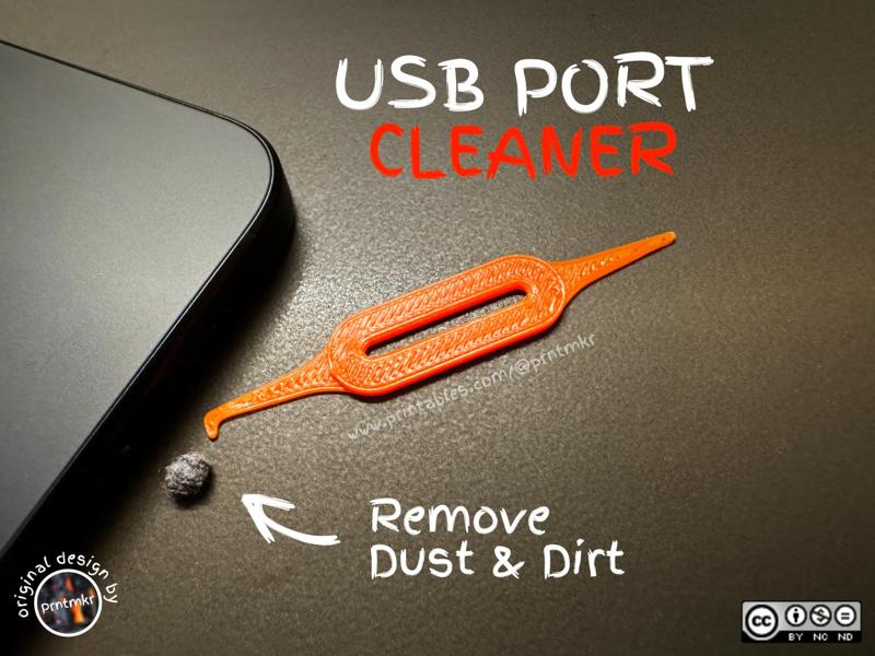 USB Port Cleaner – Remove Dust & Dirt! 2min print!