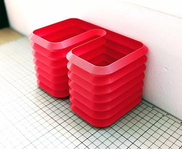 Squared double vase
