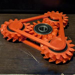 Triangle Gear Fidget Spinner (Double Helical)