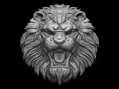 Lion relief for pendant or wall