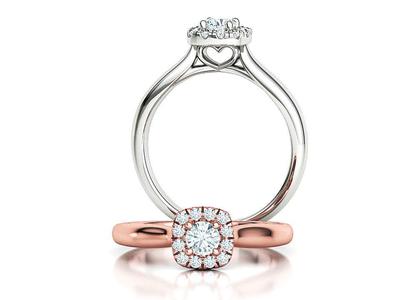 Cushion Halo Ring 4mm Stone Engagement Ring 3dmodel