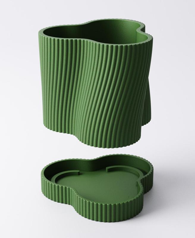 Ripple Planter with Drip Tray