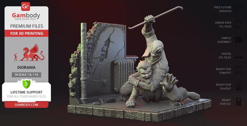 Red Hood vs Joker 3D Printing Figurines in Diorama | Assembly