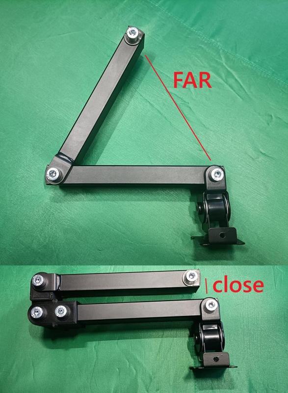 Monitor arm extra hinge (double hinge adapter)