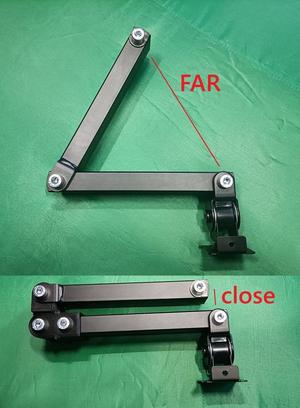 Monitor arm extra hinge (double hinge adapter)