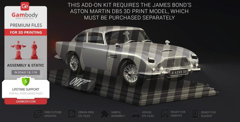 Aston Martin DB5 Add-On Kit: No Time To Die STL Files | Assembly Model