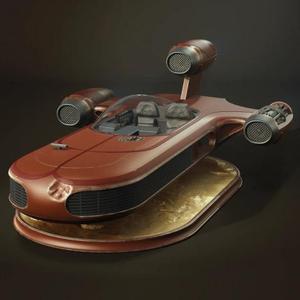 X-34 Landspeeder STL Files for 3D Printing | Assembly Model